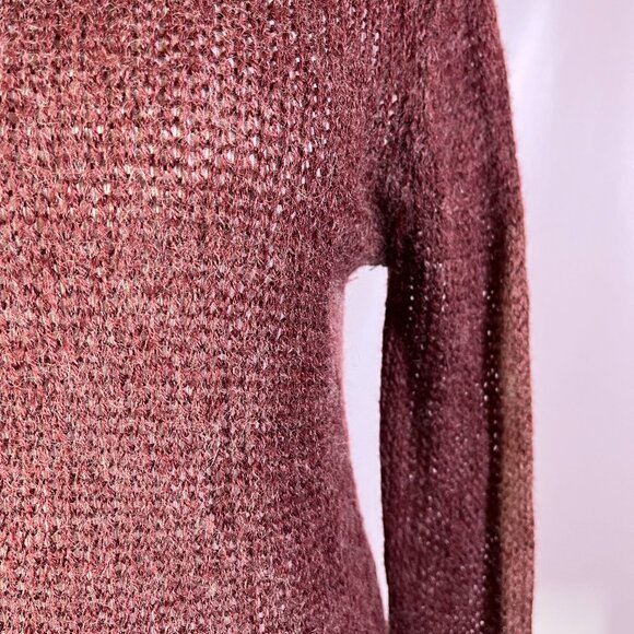 Cheap Monday Size S Red Open-Knit Pullover Sweater - Picture 4 of 10